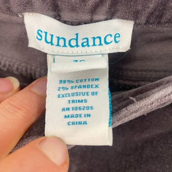 Sundance Velvet‎ Straight Leg Pants Womens Sz 30 Gray Floral Embroidered Cotton - Picture 10 of 14